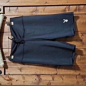 PLAYBOY x Missguided Recycled Black Ruched Bike Shorts US 8